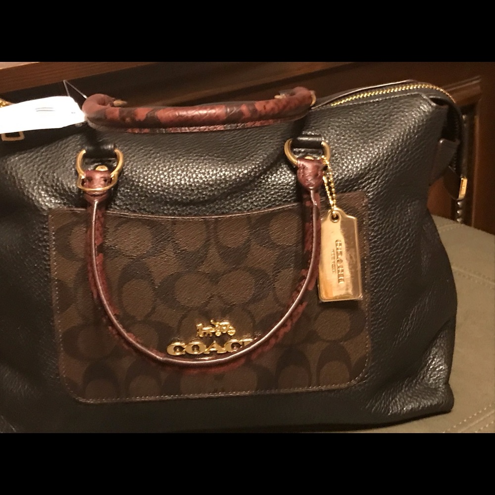 Authentic leather coach bag, purse, satchel,